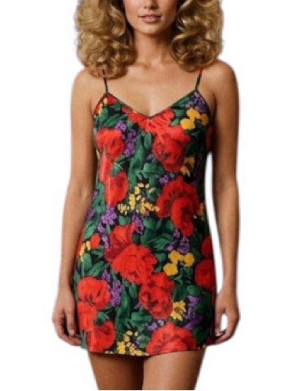 Vintage Victoria’s Secrets Gold Label Satin Floral Nightie